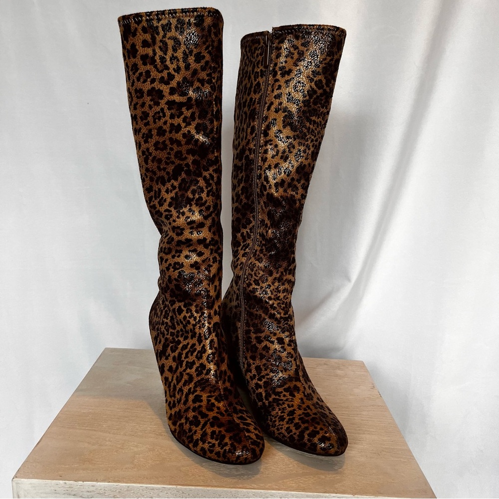 Impo Stretch Leopard Print Knee-High Women's Boots-6.5